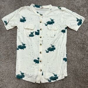 Kate Quinn Beluga Military Button Down Shirt